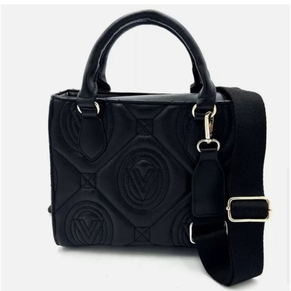 Valentino Orlandi Handbags - Valentino Orlandi NWT Tote Black Vegan Leather Handbag Shoulder Strap Top Handle